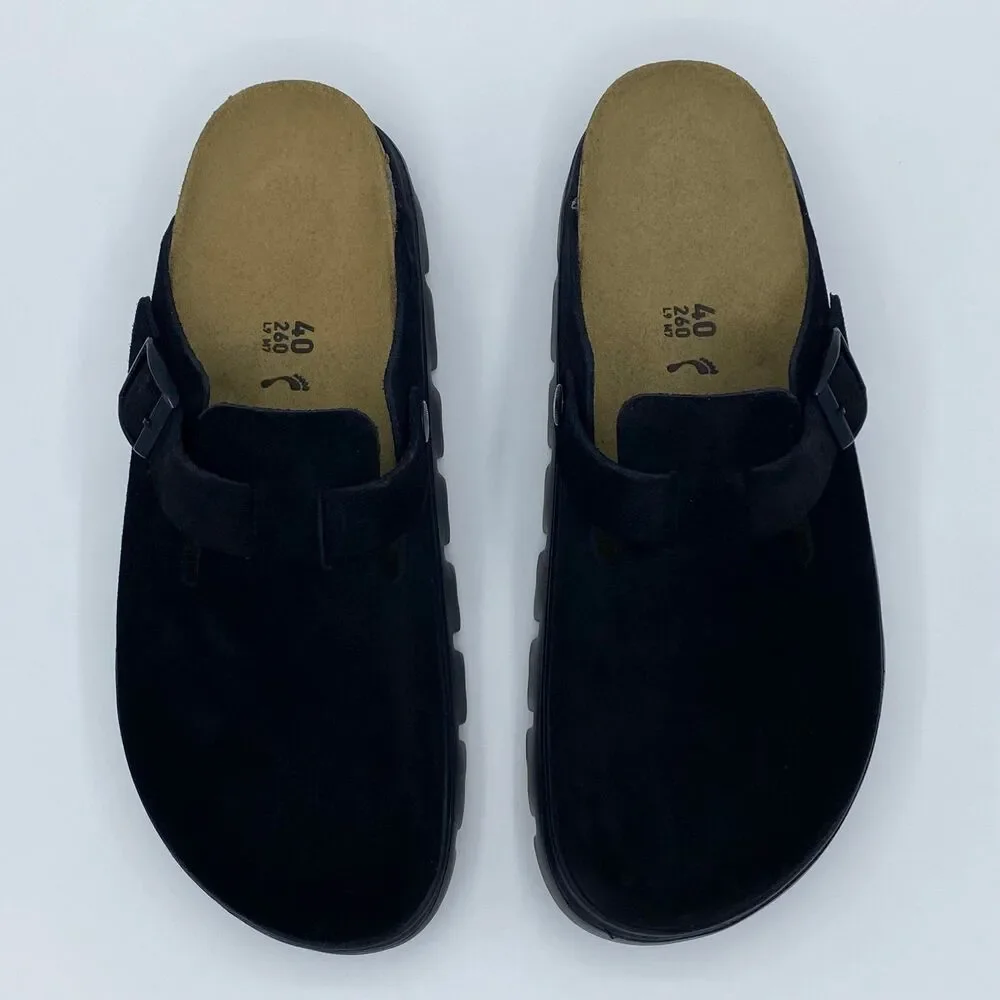 Papillio By Birkenstock Black Suede Boston Clog Size 40 / US 9 - 9.5 - Picture 4 of 13